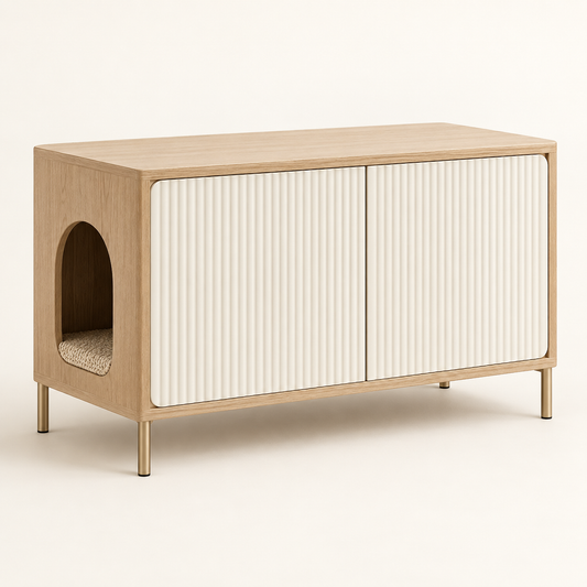 PawHome – Meuble cache-litière design pour chat
