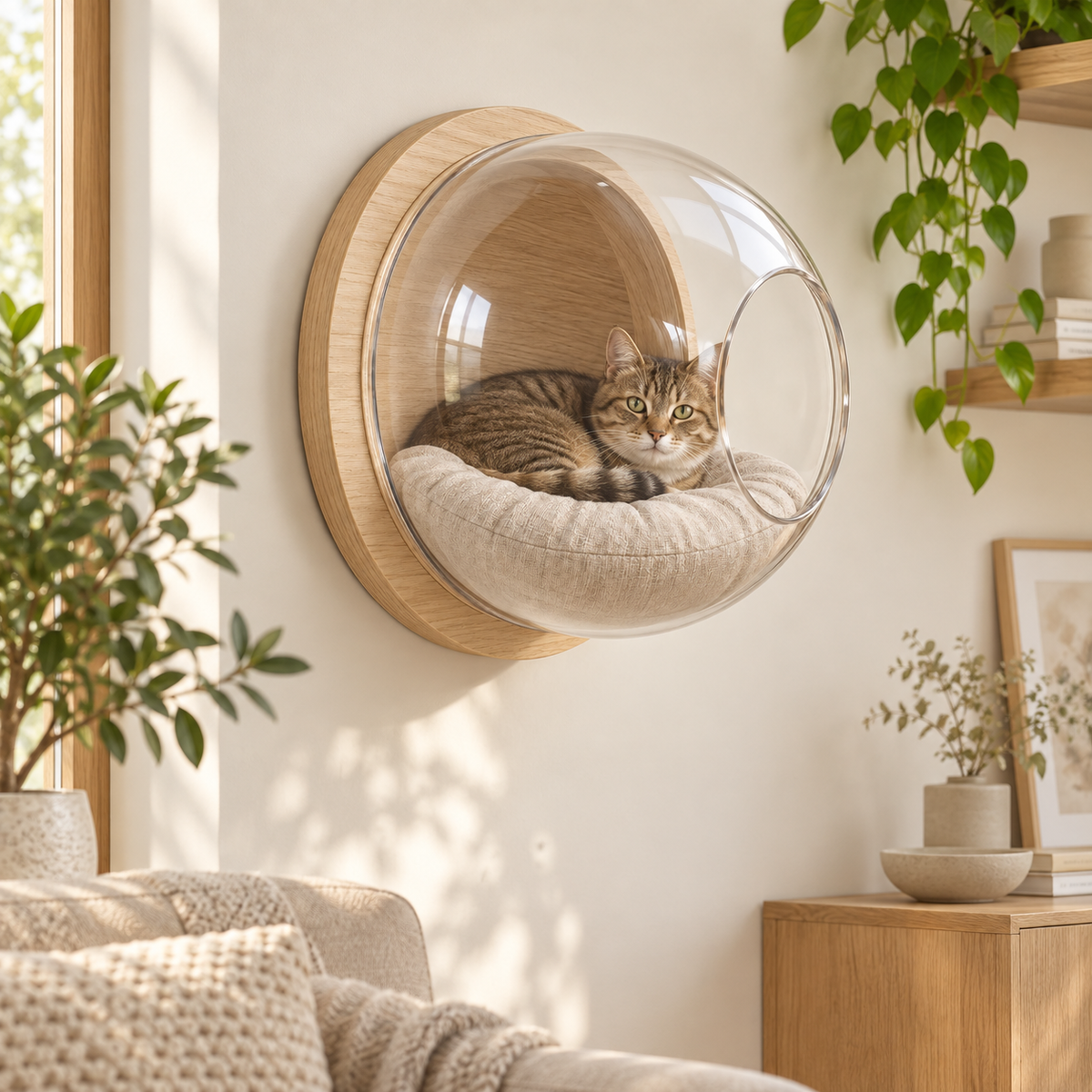 PawPod – Capsule murale transparente pour chat
