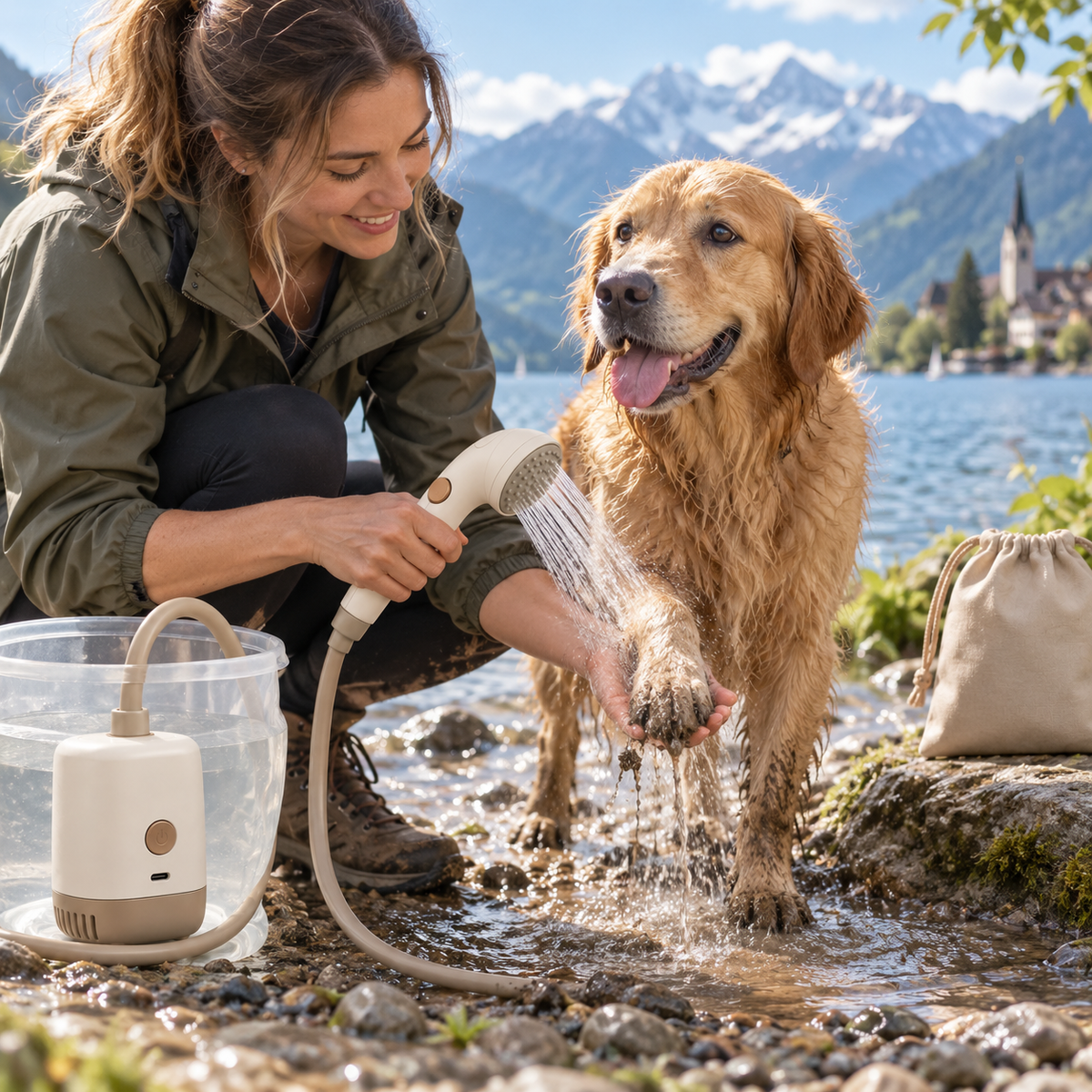 PawShower – Douche portable rechargeable pour chien et chat