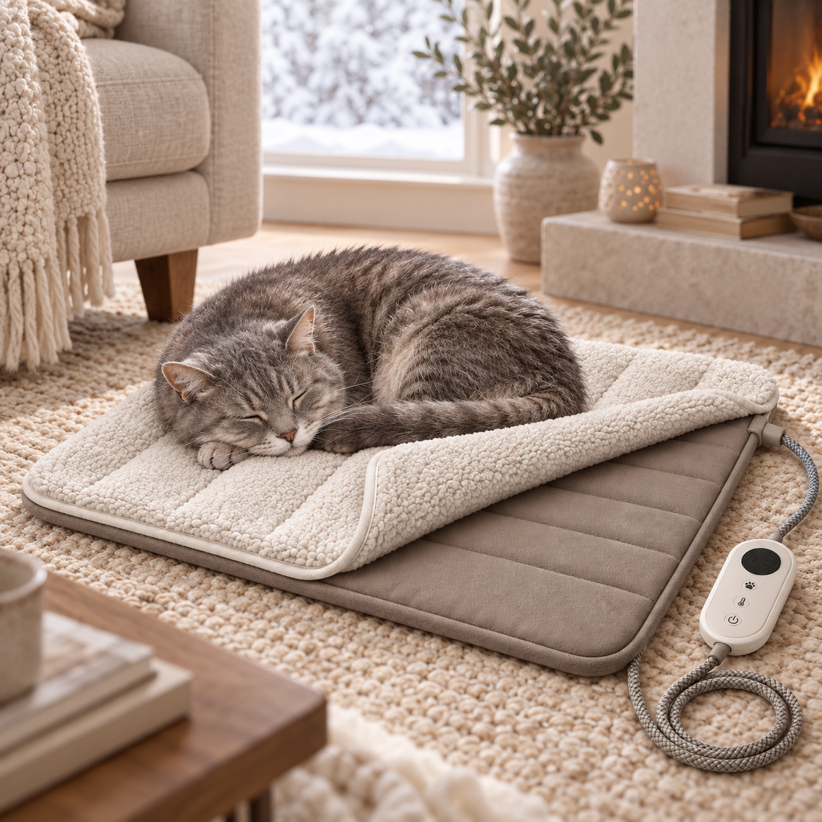 PawHeat – Tapis chauffant thermostatique pour chien et chat