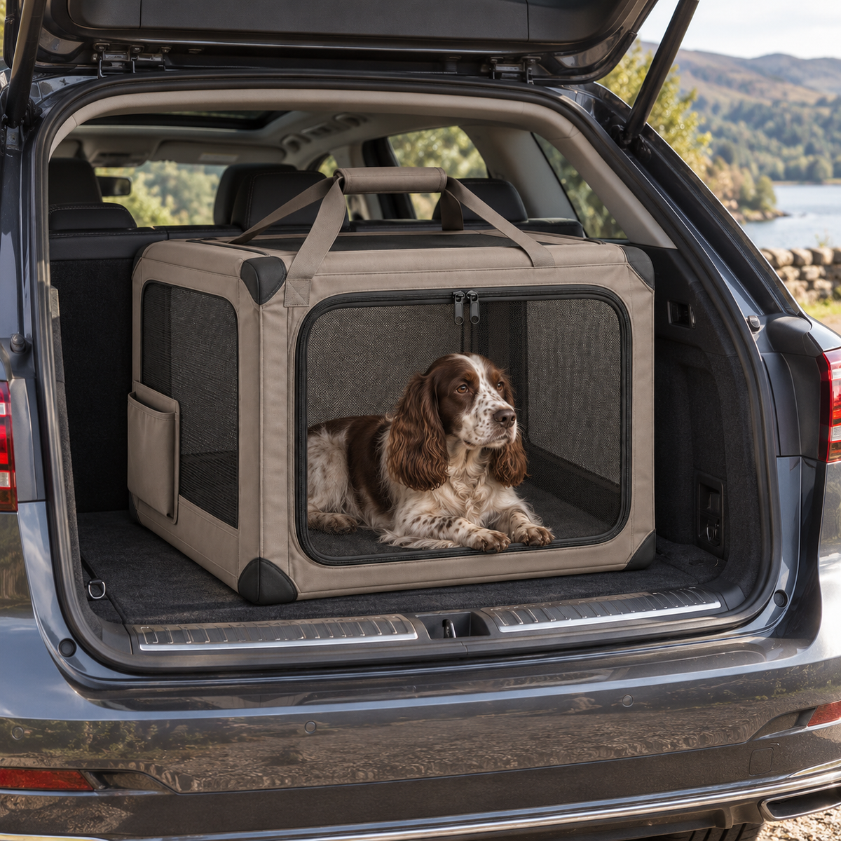 PawCrate – Cage de transport souple pliable pour chien