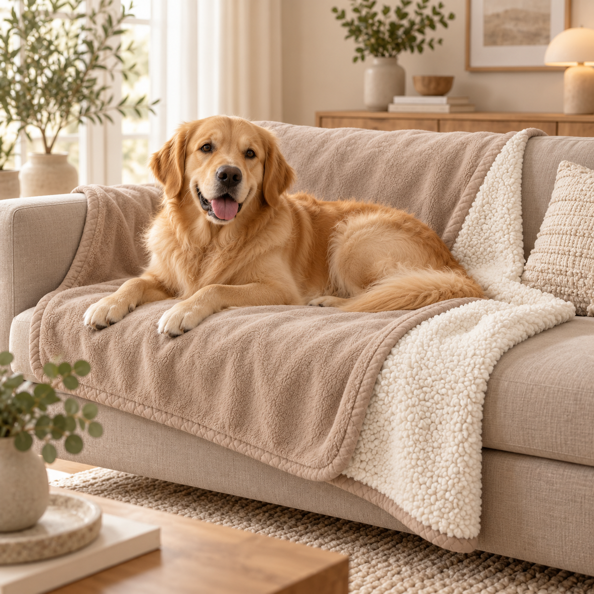 PawShield – Plaid imperméable réversible pour animaux
