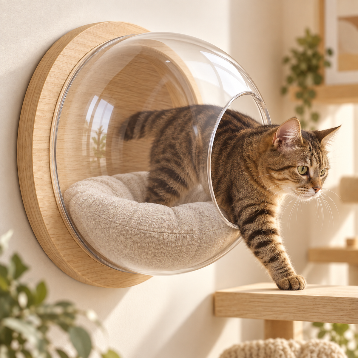 PawPod – Capsule murale transparente pour chat