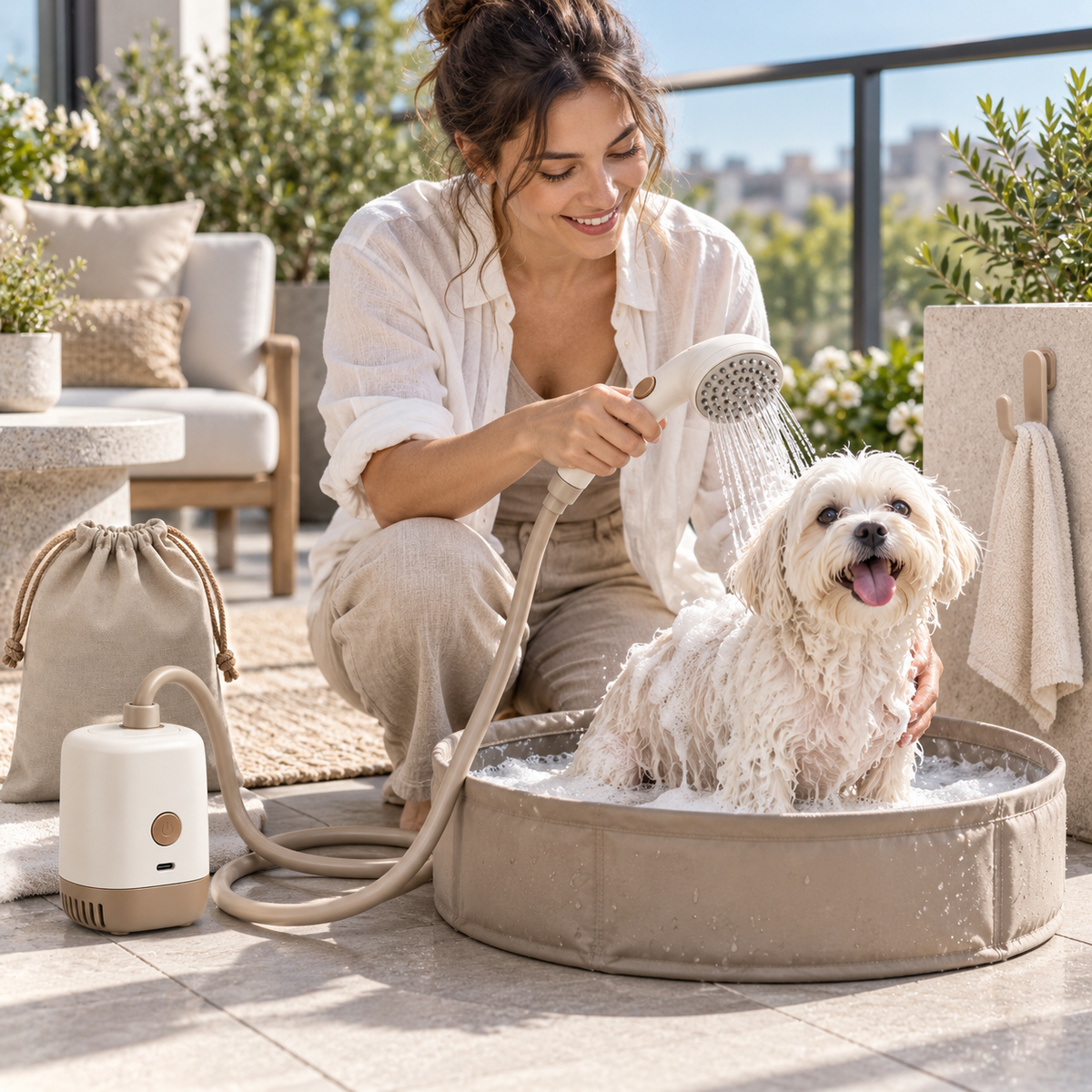 PawShower – Douche portable rechargeable pour chien et chat