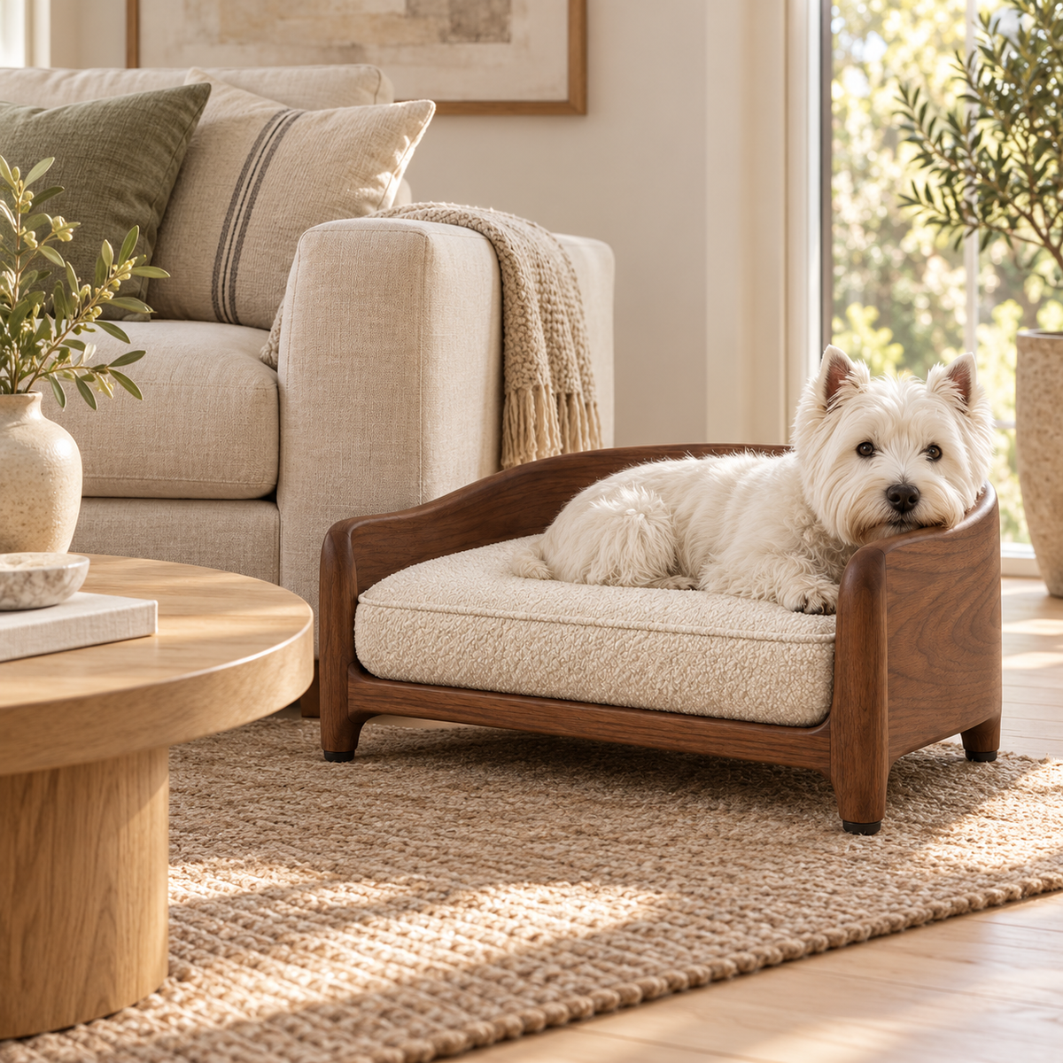 PawSofa – Canapé surélevé en bois pour chien et chat