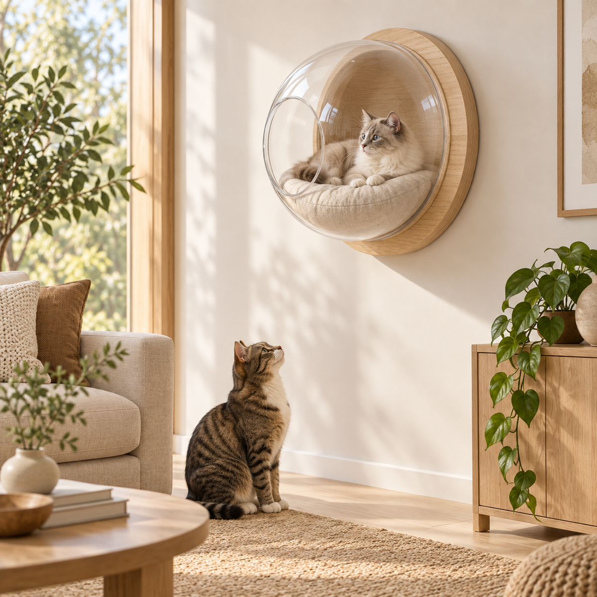 PawPod – Capsule murale transparente pour chat