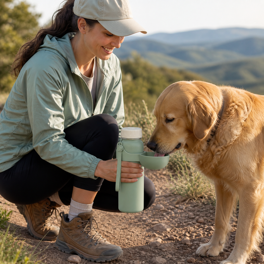 PawGo – Gourde de voyage avec bol intégré pour chiens