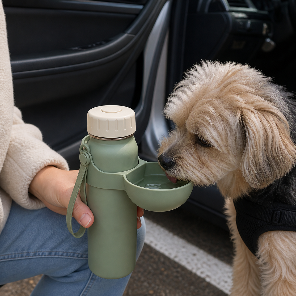 PawGo – Gourde de voyage avec bol intégré pour chiens