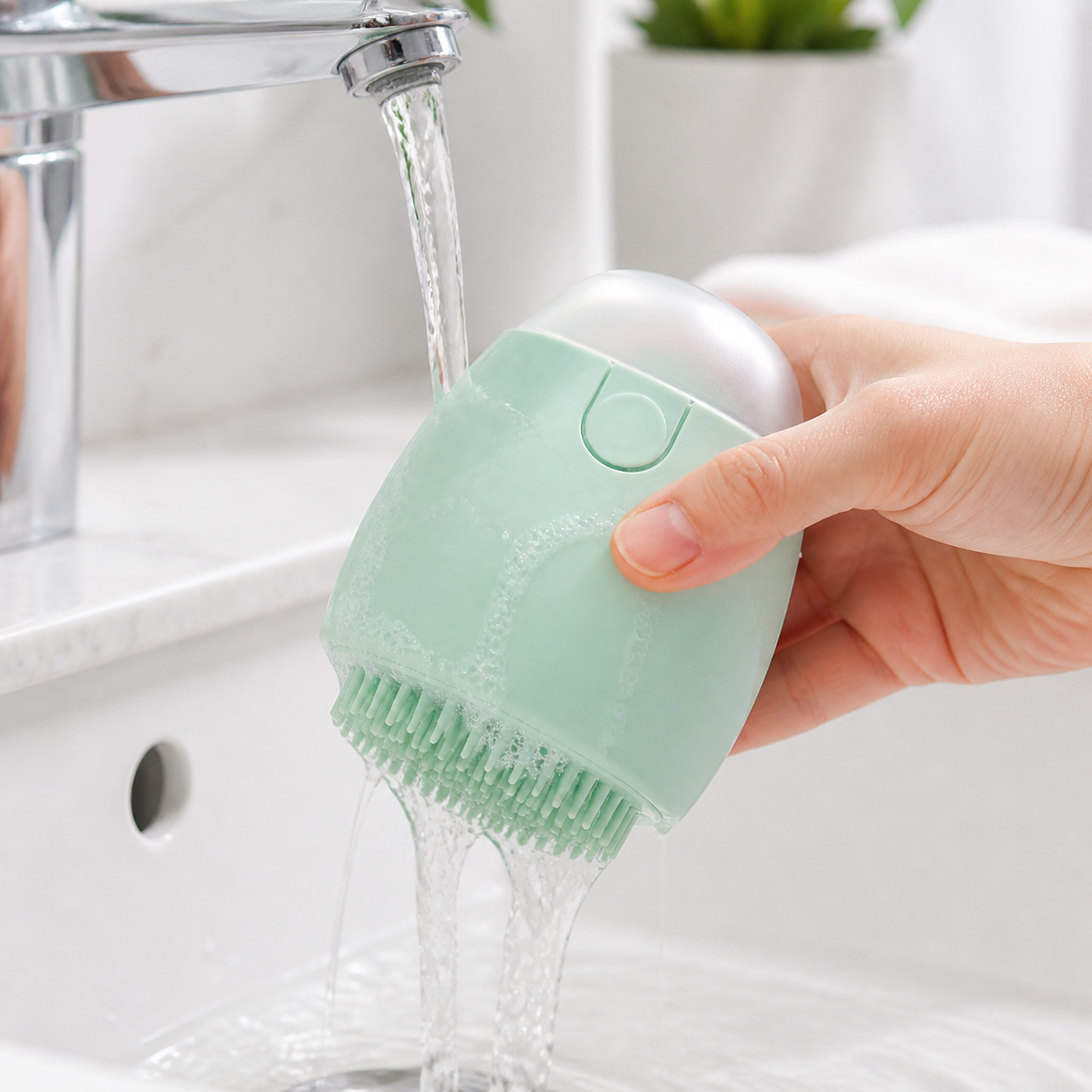 PawSpa – Brosse de bain avec réservoir pour chiens et chats