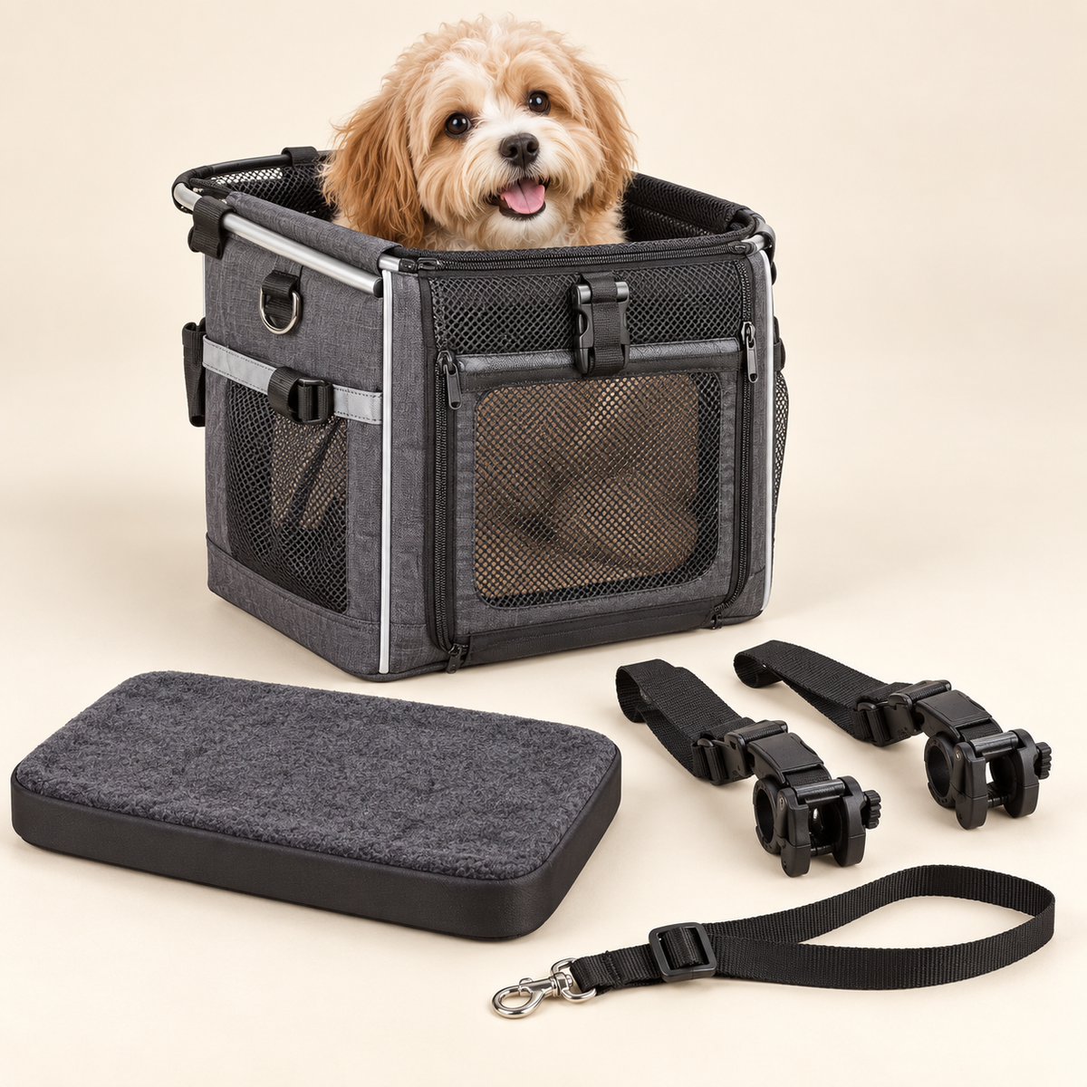 PawCycle – Panier de vélo extensible pour petit chien et chat