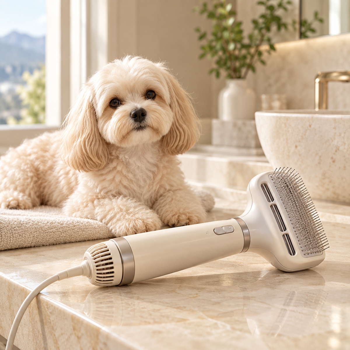 PawDry – Brosse séchante 2-en-1 pour chiens et chats