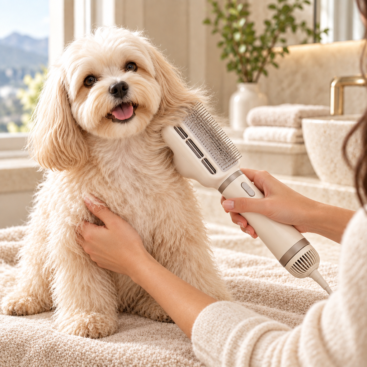 PawDry – Brosse séchante 2-en-1 pour chiens et chats