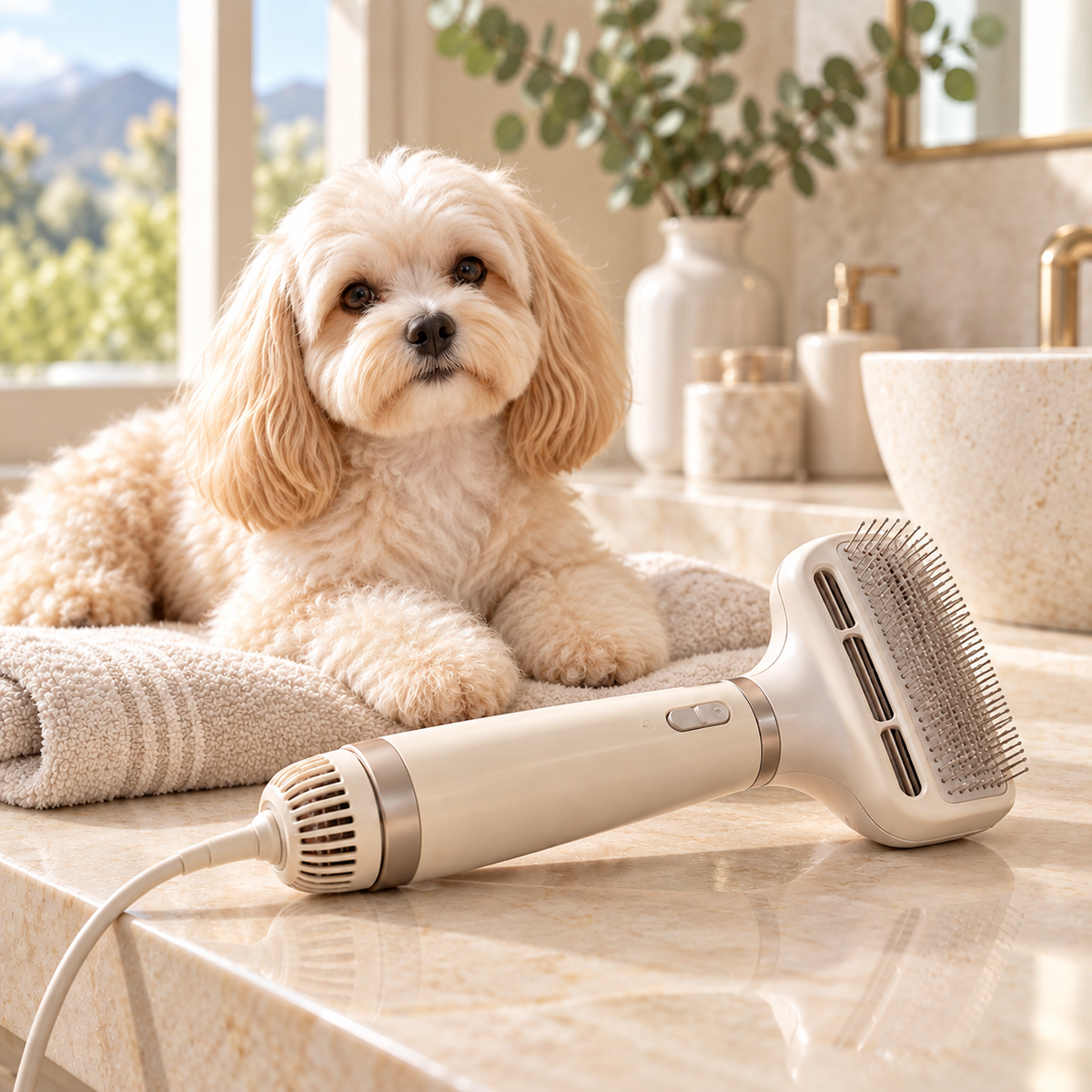 PawDry – Brosse séchante 2-en-1 pour chiens et chats