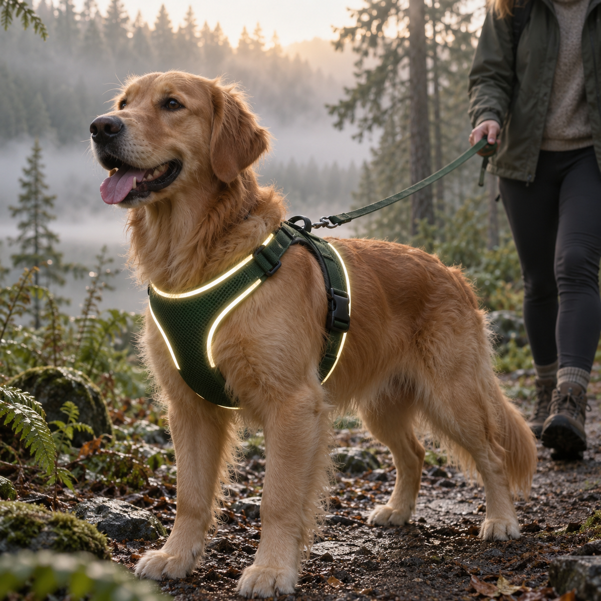 PawGlow – Harnais LED rechargeable