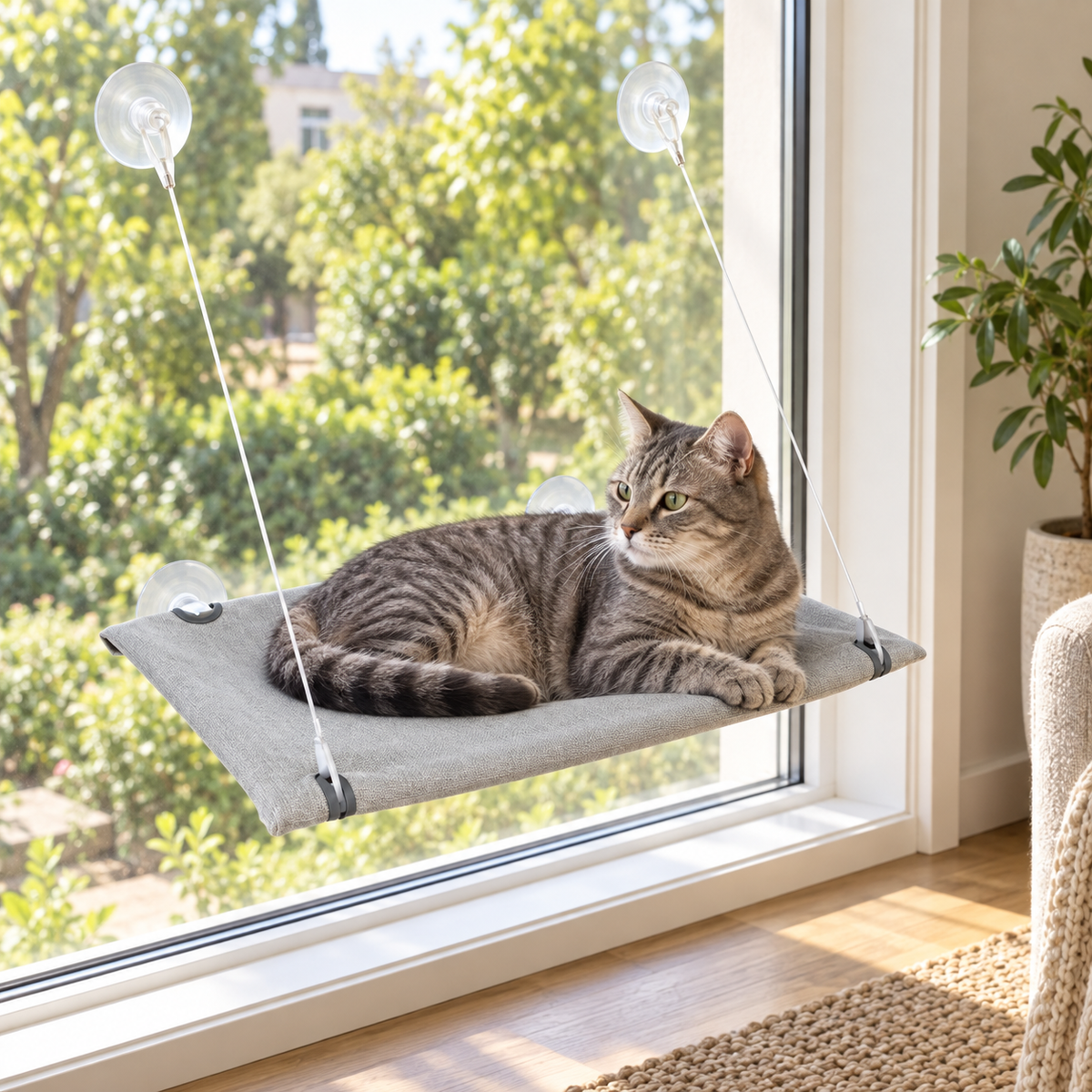 PawPerch – Hamac de fenêtre à ventouses pour chat