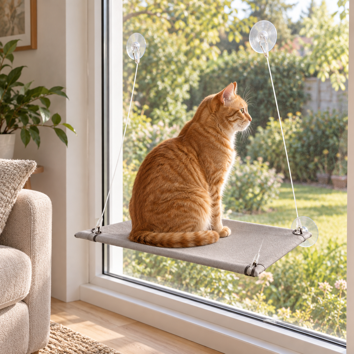 PawPerch – Hamac de fenêtre à ventouses pour chat