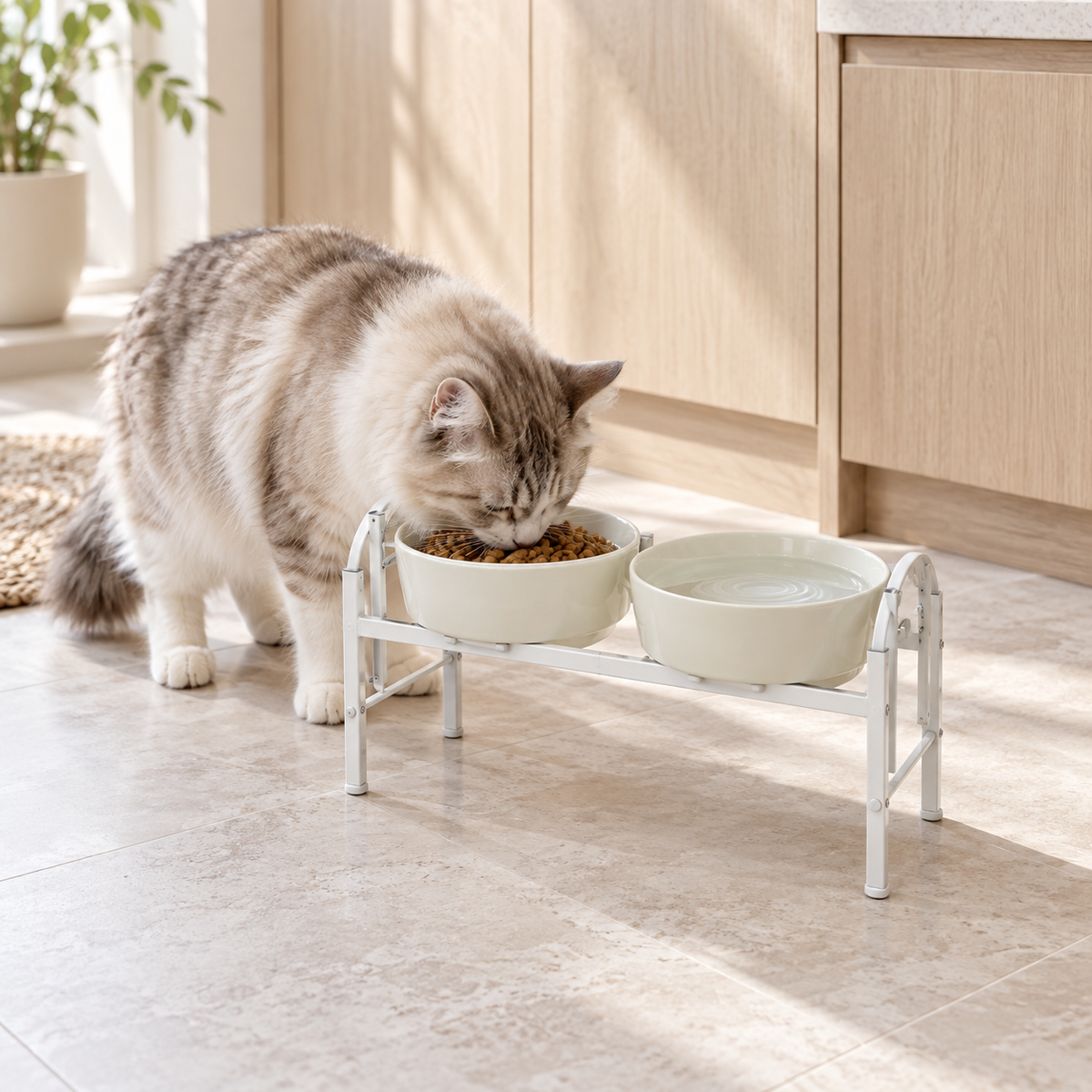 PawServe – Gamelle double surélevée pour chat et petit chien