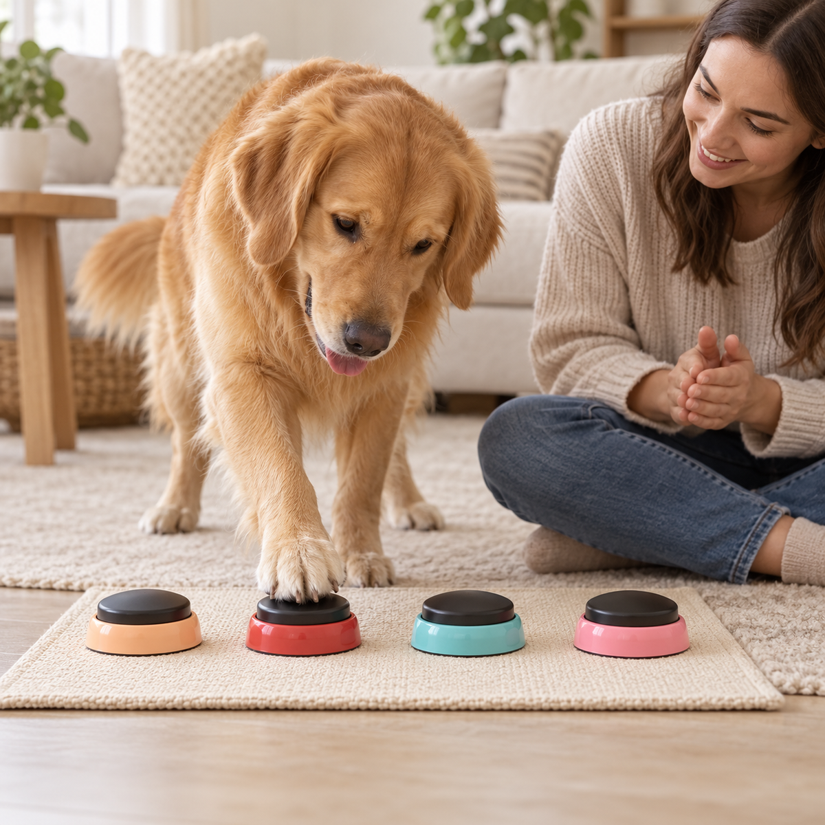 PawTalk – Boutons de communication enregistrables, lot de 4