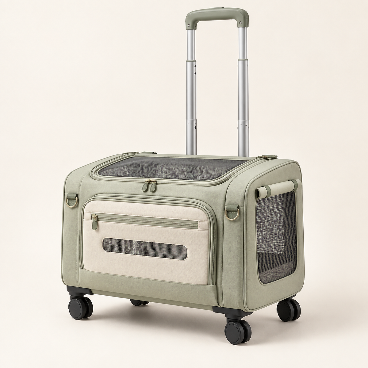 PawVoyage – Trolley de transport 2-en-1 pour chats et petits chiens