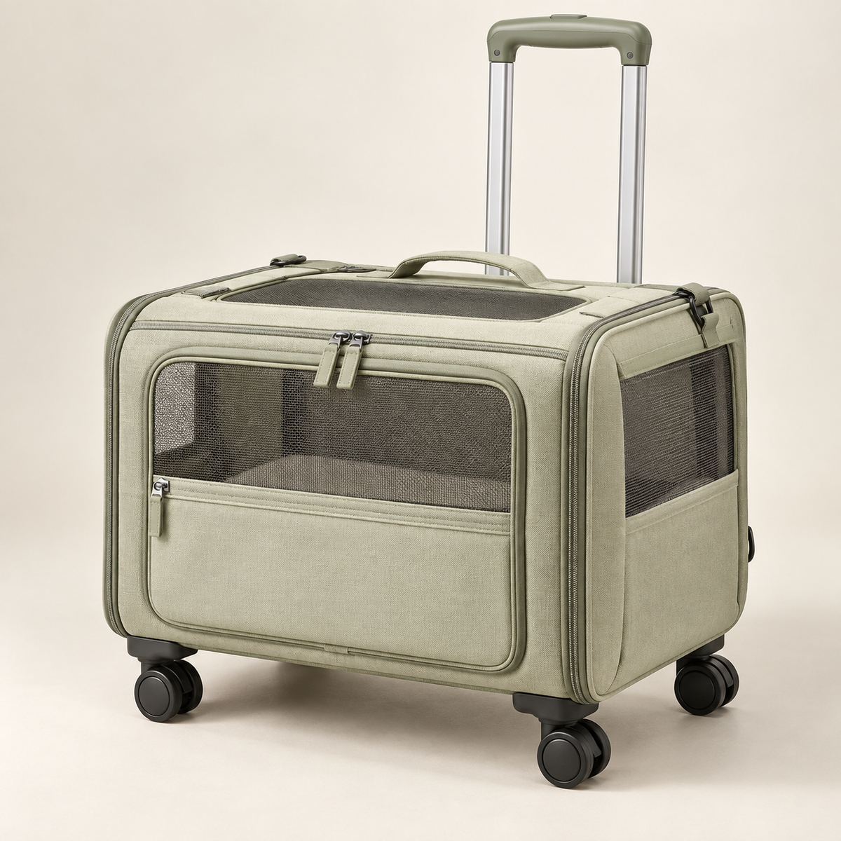 PawVoyage – Trolley de transport 2-en-1 pour chats et petits chiens
