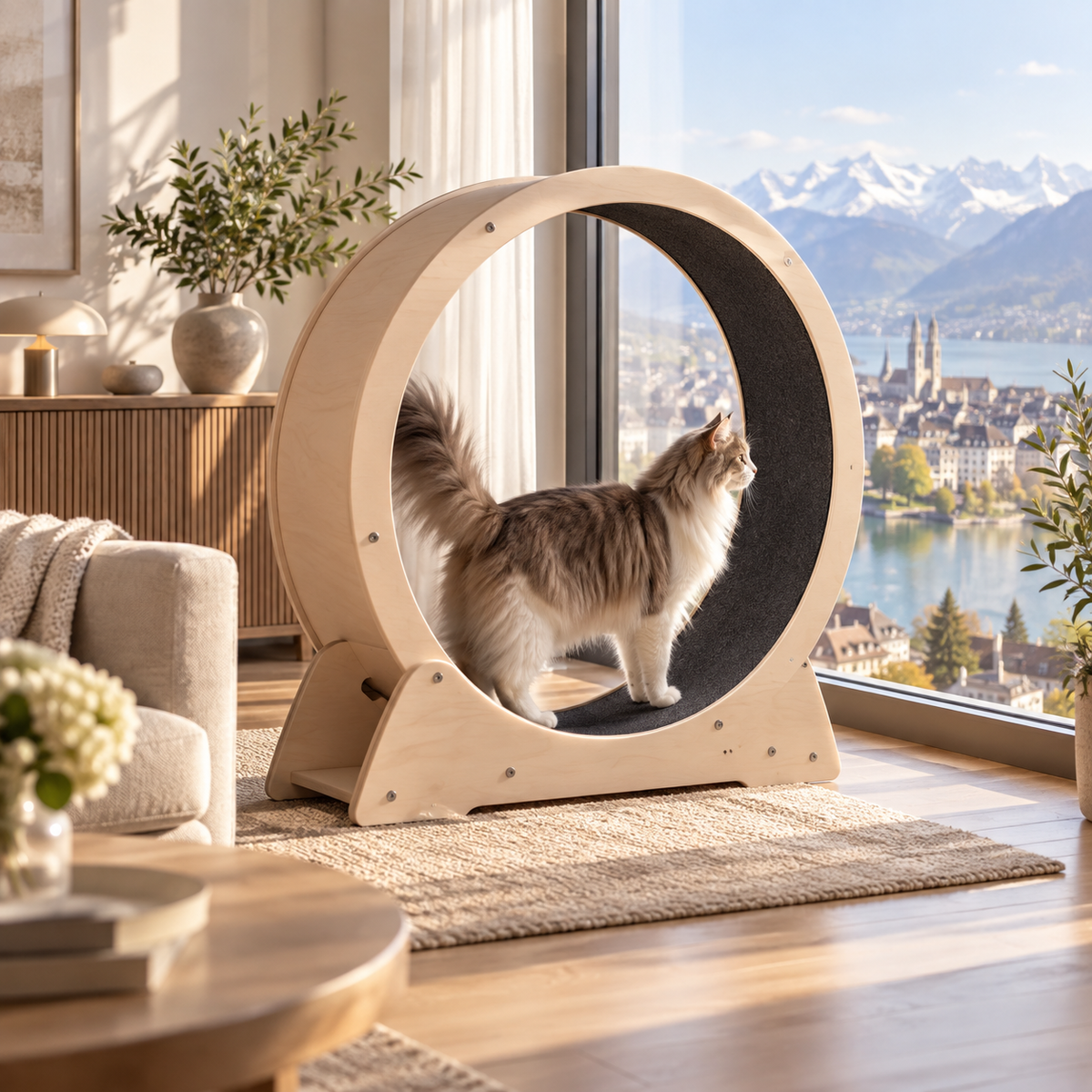 PawWheel – Roue d’exercice silencieuse pour chat