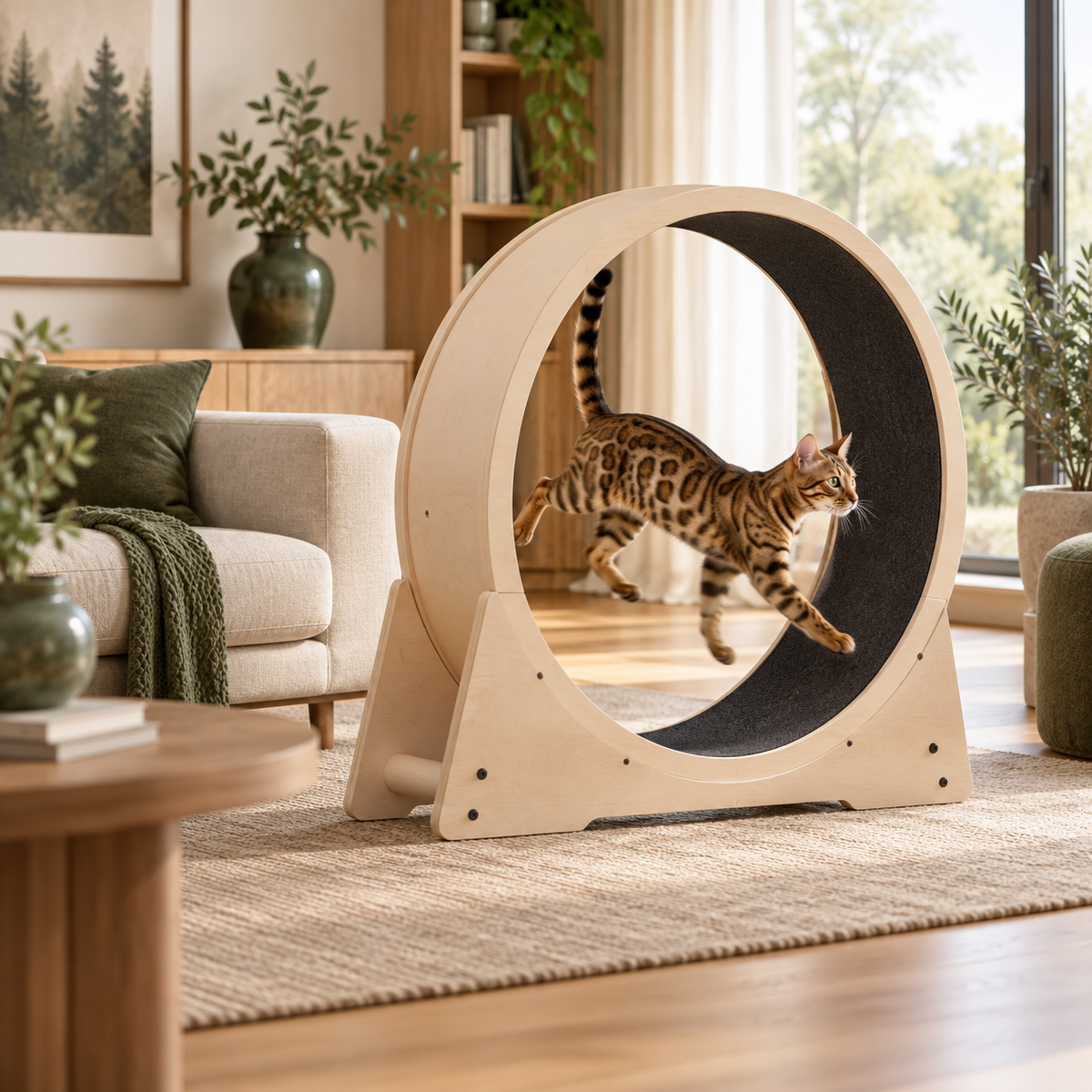 PawWheel – Roue d’exercice silencieuse pour chat